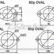 Load image into Gallery viewer, GReddy 80mm Oval Exhaust Gasket - Side View