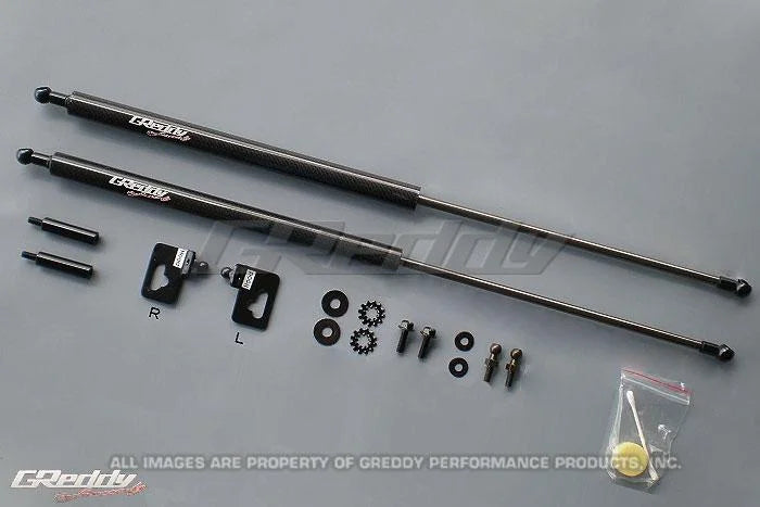 GReddy Engine Hood Lifter Kit (Designed for OEM weight hoods.) fits 2000-2009 Honda S2000 / 2008-2009 Honda S2000 CR - Sid...