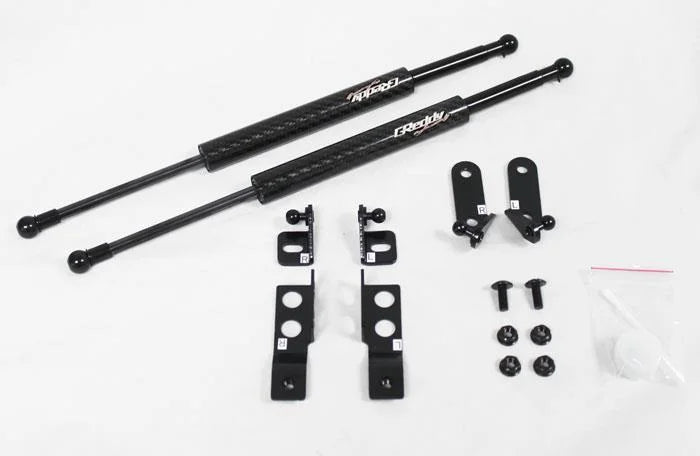 GReddy Engine Hood Lifter Kit (Designed for OEM weight hoods) fits 1993-1995 Mazda RX-7 FD3S - Side View
