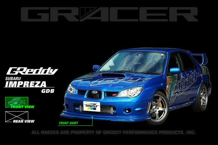 GReddy Front Lip Spoiler FRP fits 2006-2007 Subaru Impreza - Main Product View
