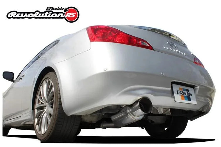 GReddy Single Revolution RS Exhaust fits 2008-2013 Infiniti G37 - Back View