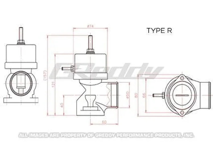 GReddy Type R Universal BOV Standard Spring - Side View