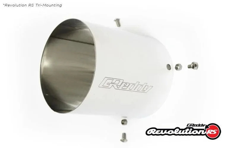 GReddy Universal 3in 3-Bolt Tip Revolution RS Muffler - Side View