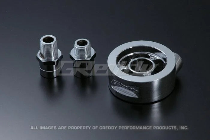 GReddy Universal Oil Filter Block Adapter - Side View