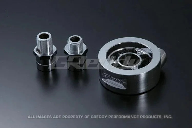 GReddy Universal Oil Filter Block Adapter - Side View