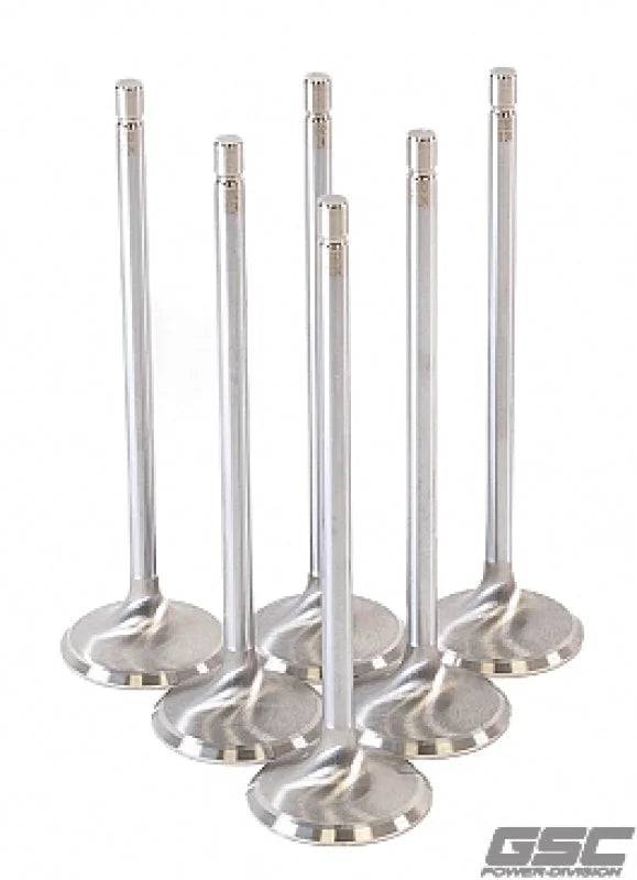 GSC P-D Toyota G16E-GTS 32.8mm Head (STD) Chrome Polished Intake Valves - Set of 6 - Side View