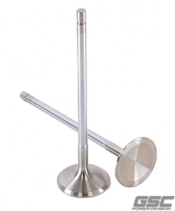 GSC P-D Toyota G16E-GTS 32mm Head (STD) 117.1mm Long Alloy Chrome Polished Exhaust Valve - Single - Side View