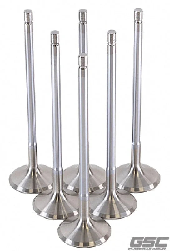 GSC P-D Toyota G16E-GTS 32mm Head (STD) Chrome Polished Exhaust Valve - Set of 6 - Side View