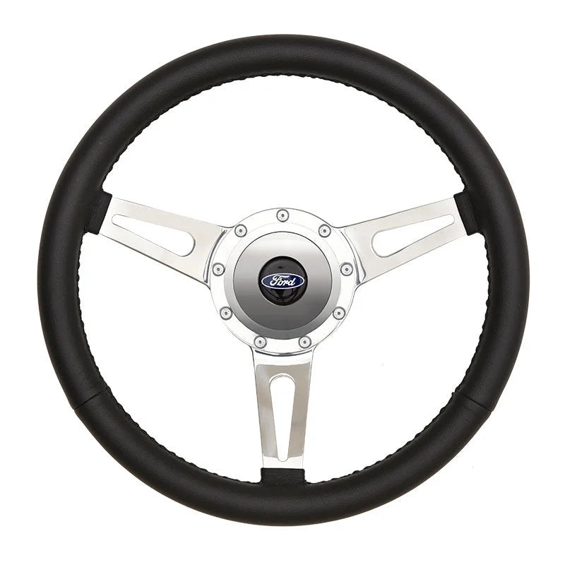 GT Performance GT9 Retro Cobra Style Steering Wheel Black 38-4245