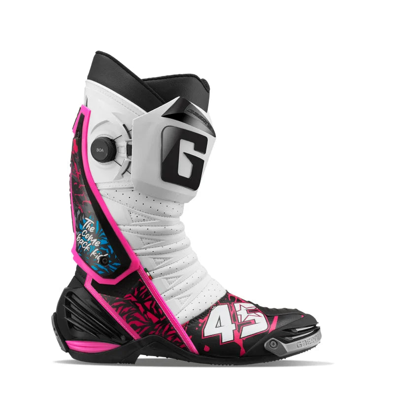 Gaerne GP1 Limited Series Scott Redding Replica Boot Bold White/Pink Size 9 - Side View