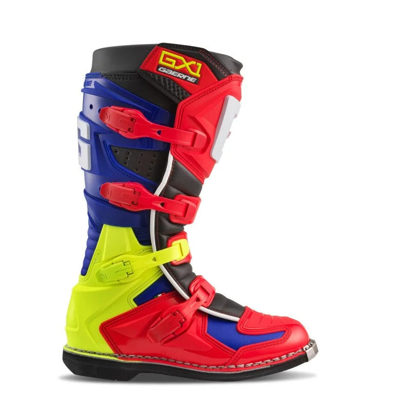 Gaerne GX1 Boot Red Multi Size - 7 - Side View