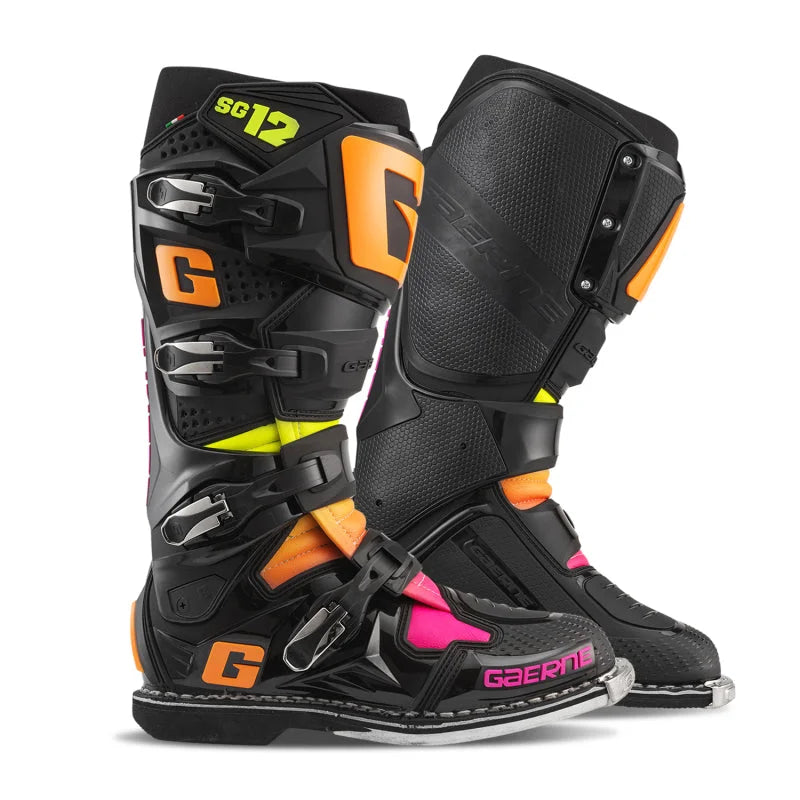 Gaerne SG12 Limited Edition Boot Black/Orange/Pink - Size 13 - Side View