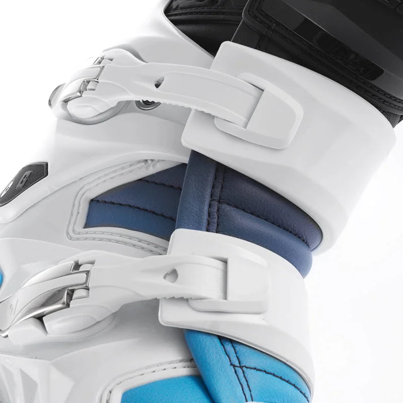 Gaerne SG12 Limited Edition Boot Black/White/Carolina Blue - Size 10 - Side View