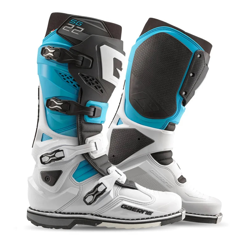 Gaerne SG22 Limited Edition Boot White/Black/Light Blue Size - 10 - Additional View 9