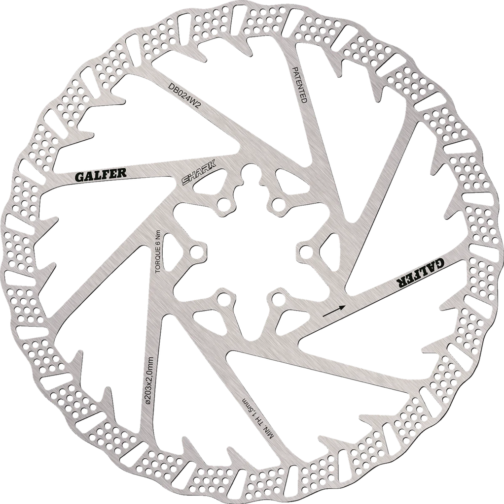 Galfer Brakes Shark Brake Rotor - 223 mm x 2 mm DB027W - Side View