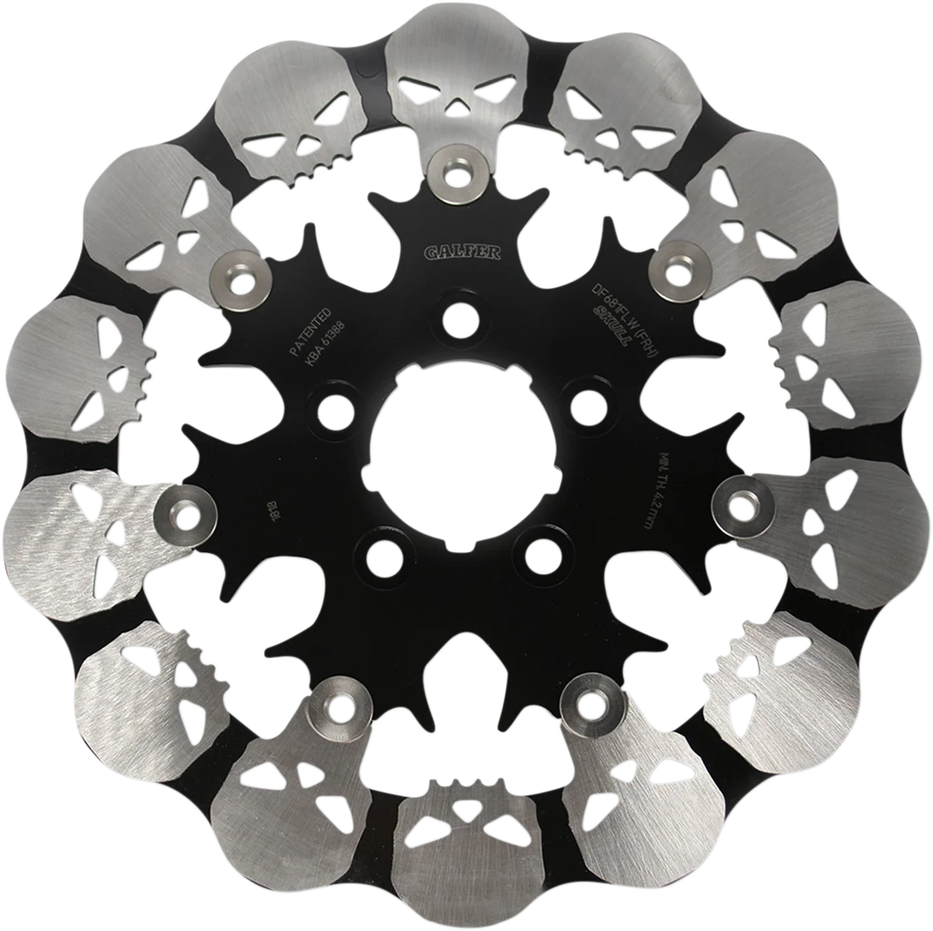 Galfer Brakes Skull Rear Rotor - Floating Mount - Side View