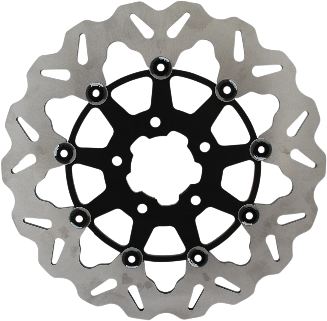 Galfer Brakes Wave® Brake Rotor - Front - Black Carrier - Side View