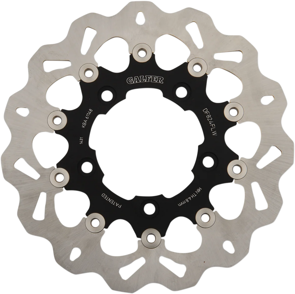 Galfer Brakes Wave® Brake Rotor - Rear - Black Carrier - Main Product View