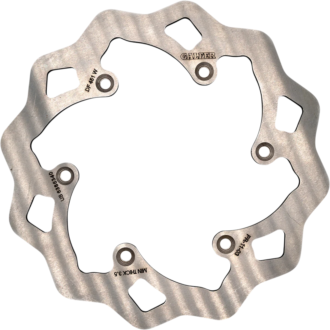 Galfer Brakes Wave® Rotor - Rear - DF451W fits Yamaha - Side View