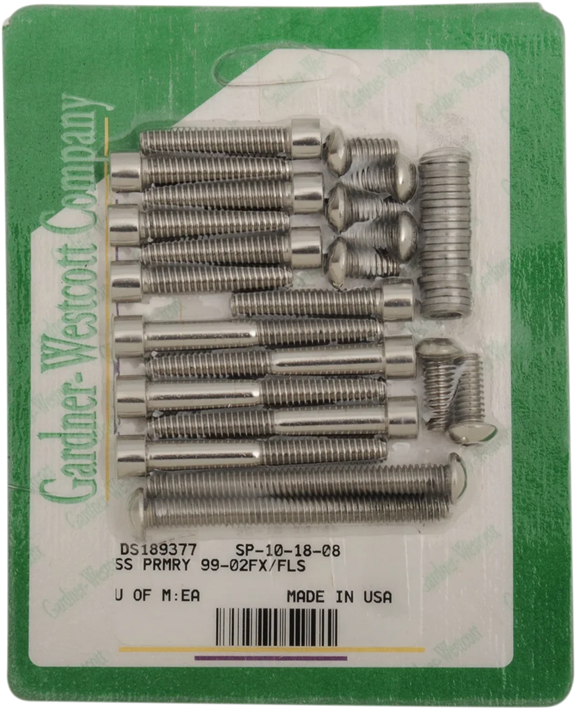 Gardner-Westcott Bolt Kit - Primary Cover Only - Socket-Head SP-10-18-08 - Main Product View