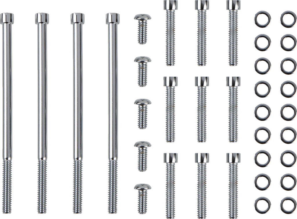 Gardner-Westcott Bolt Kit - Primary/Derby Cover - Socket-Head - Chrome P-10-14-08 - Main Product View