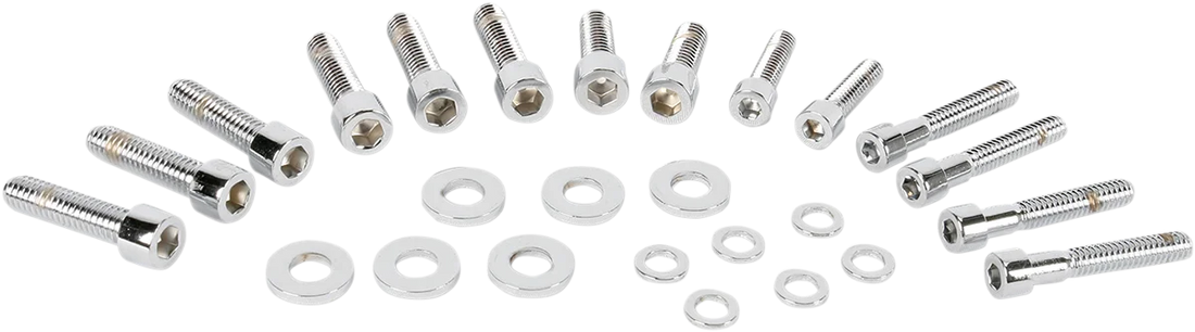 Gardner-Westcott Bolt Kit - Transmission Side Cover - Socket-Head - Chrome P-10-14-07 - Side View