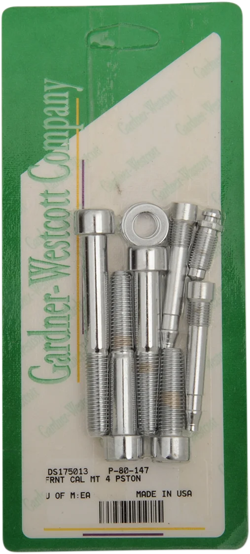 Gardner-Westcott Mounting Bolt Kit - Brake Caliper - Socket-Head - Front P-80-147 - Side View