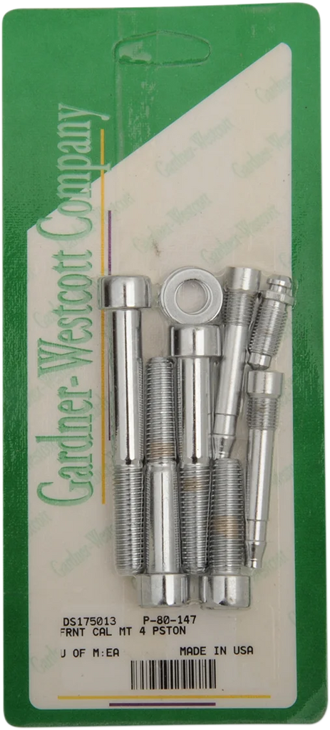 Gardner-Westcott Mounting Bolt Kit - Brake Caliper - Socket-Head - Front P-80-147 - Side View