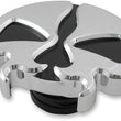Load image into Gallery viewer, Gas Cap - Non-Vented - Split Skull - Chrome DragSpecialties 78049 - Main Product View