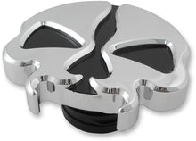 Load image into Gallery viewer, Gas Cap - Non-Vented - Split Skull - Chrome DragSpecialties 78049 - Main Product View