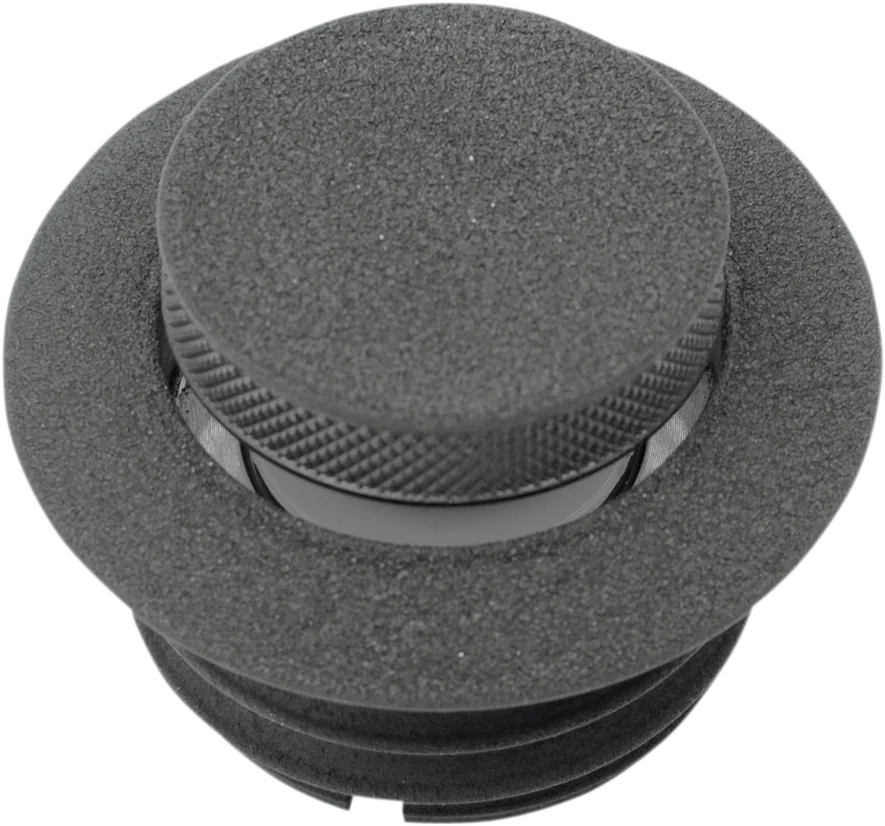 Gas Cap - Vented Pop-Up - Black Wrinkle DragSpecialties T03-0339B-A - Side View