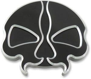 Gas Cap - Vented - Split Skull - Black DragSpecialties 78048B - Main Product View
