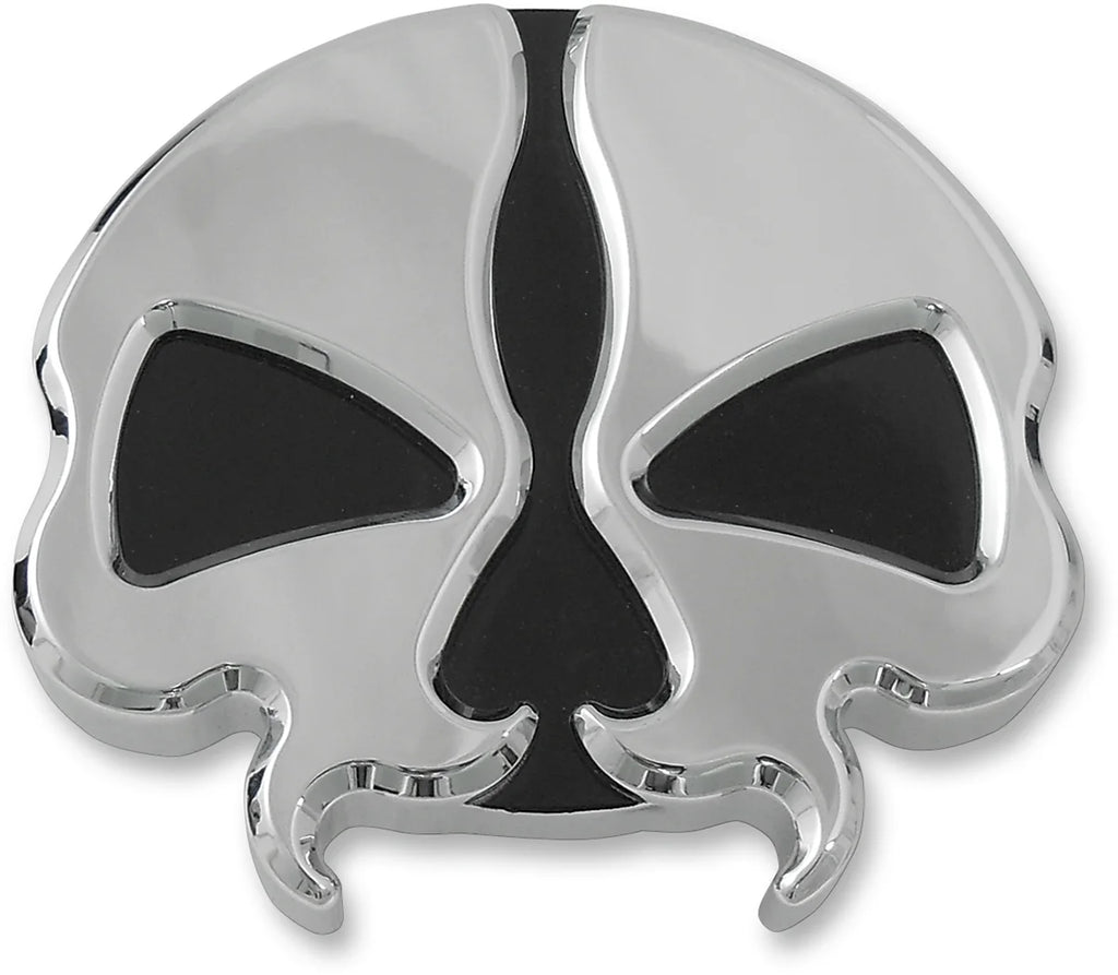 Gas Cap - Vented - Split Skull - Chrome DragSpecialties 78048 - Main Product View