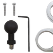 Load image into Gallery viewer, Gears Dual USB Charger - 1" Ball Mount - Chrome - Side View