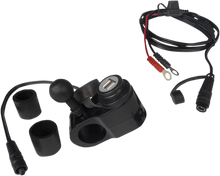 Load image into Gallery viewer, Gears Dual USB Charger - 1" Ball Mount - Chrome - Detail View
