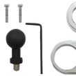 Load image into Gallery viewer, Gears Dual USB Charger - 1" Ball Mount - Chrome - Side View