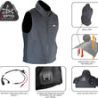 Load image into Gallery viewer, Gears Gen X-4 Heated Vest Liner - Black - Large - Back View