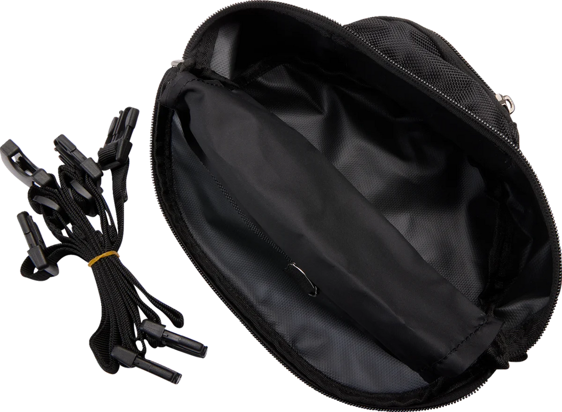 Gears Handlebar Bag - Black - Side View
