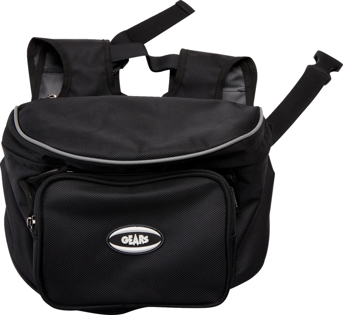 Gears Handlebar Bag - Black - Installation View