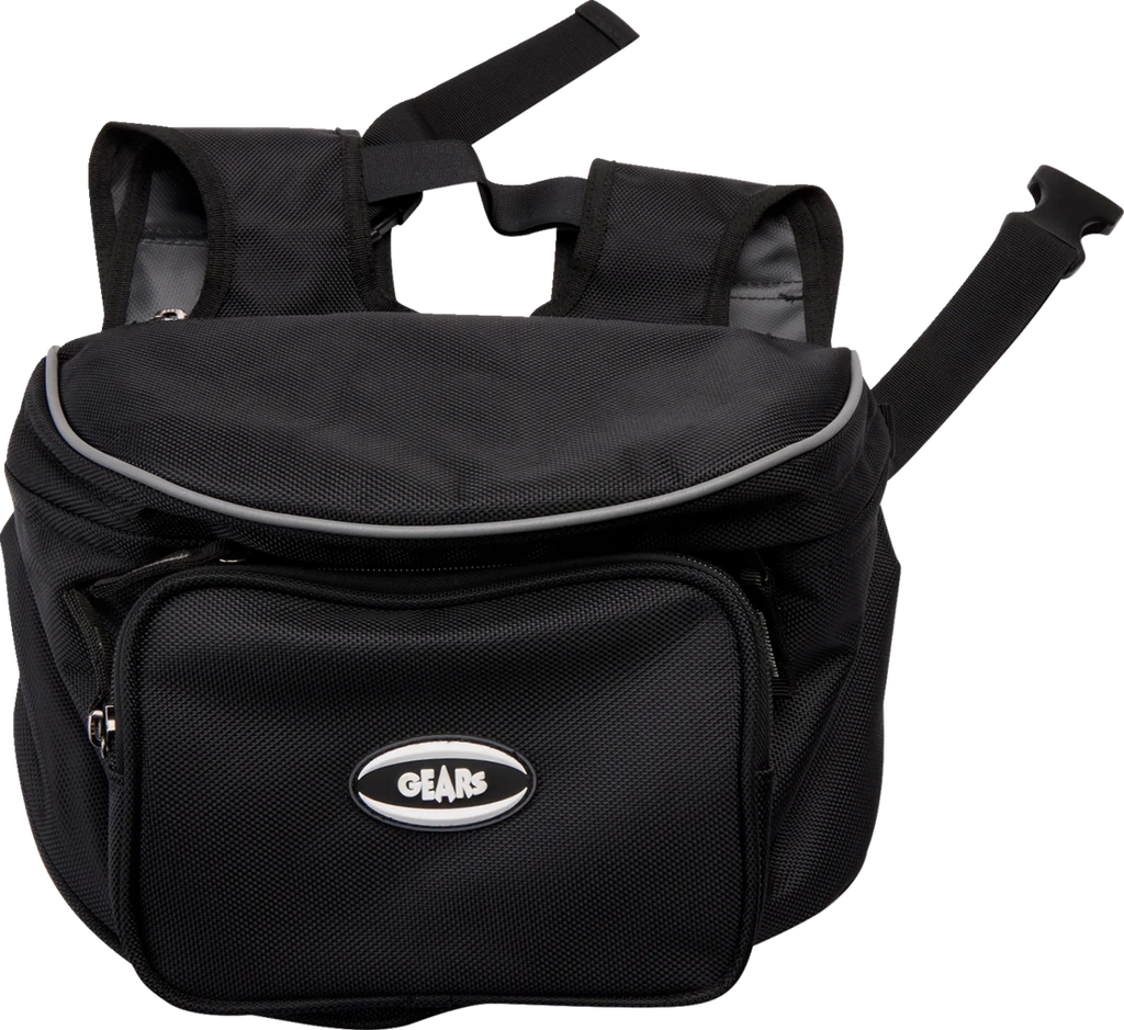 Gears Handlebar Bag - Black - Installation View