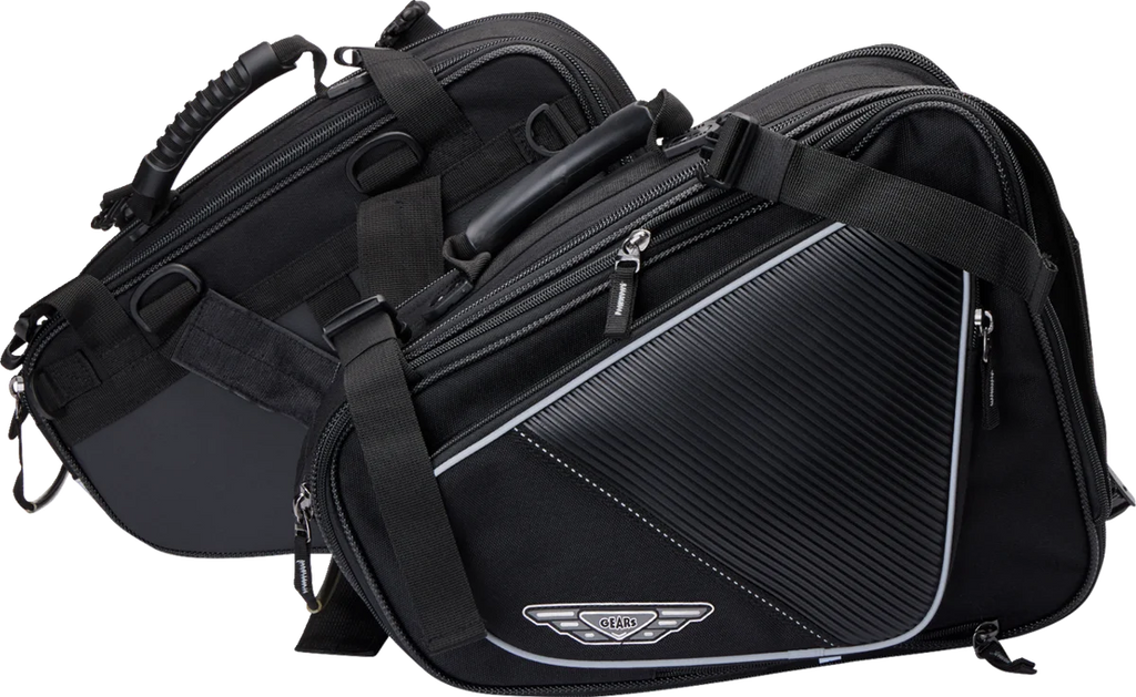 Gears Luggage Side Bags - Black - Main Product View