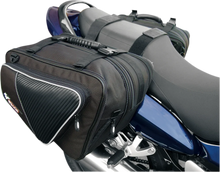 Load image into Gallery viewer, Gears Luggage Side Bags - Black - Detail View