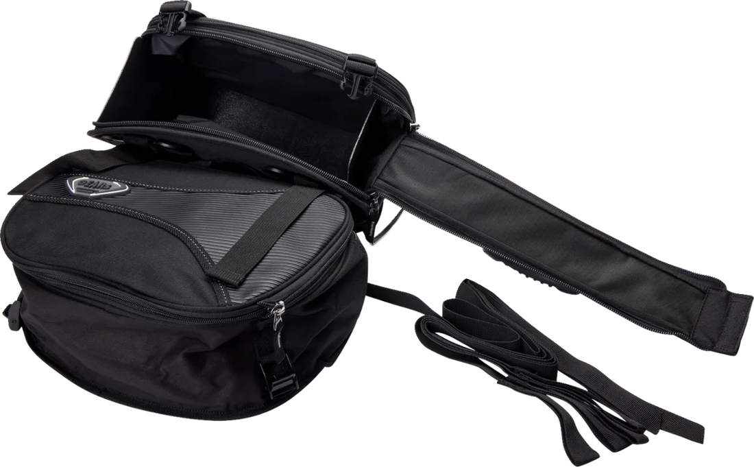 Gears Mini Side Bag Luggage - Black - Side View