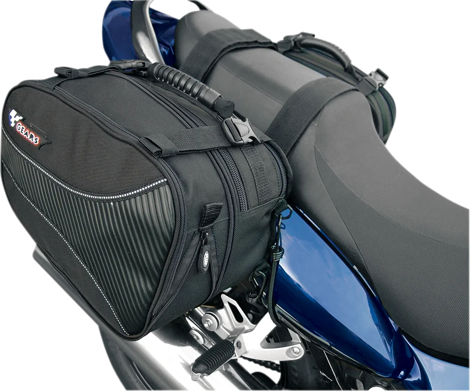 Gears Mini Side Bag Luggage - Black - Back View