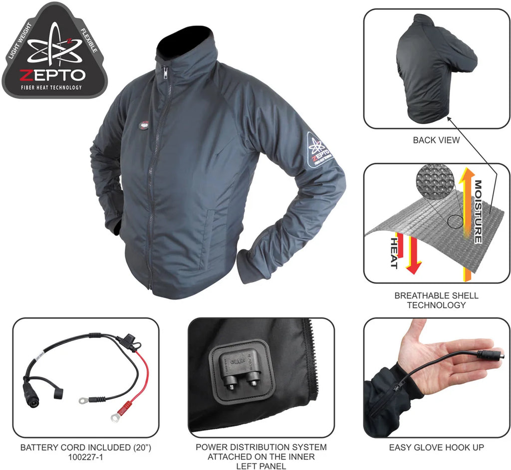 Gears Women's Gen X-4 Heated Jacket Liner - Black - Medium 100311-1-M - Side View