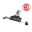 Load image into Gallery viewer, Gen-Y 18-19 GM Short/Long Bed GoosePuck II 5in Offset Ball Puck Mount 25K TW w/Safety Chain Anchors - Back View