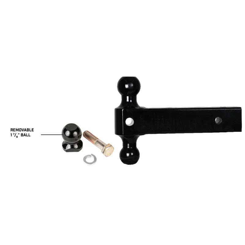 Gen-Y 2.5in Shank 21K Extended Dual-Ball Mount 12in length - Back View