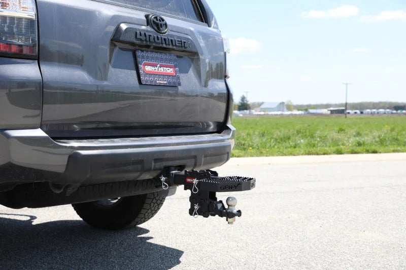Gen-Y 2.5in Shank 3/4in Pin Holes Only Compatible w/32K Mega-Duty 500lb Capacity Serrated Hitch Step - Back View