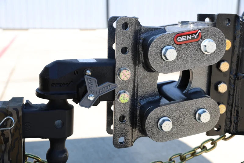 Gen-Y Contractor Torsion-Flex Channel Mount Trailer Coupler (1.5K-2.4K TW 21K Towing) - Installation View
