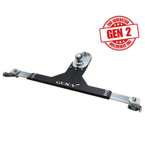 Gen-Y Dodge/RAM GoosePuck II 5in Offset Ball Puck Mount & 25K Towing w/Safety Chain Anchors - Main Product View